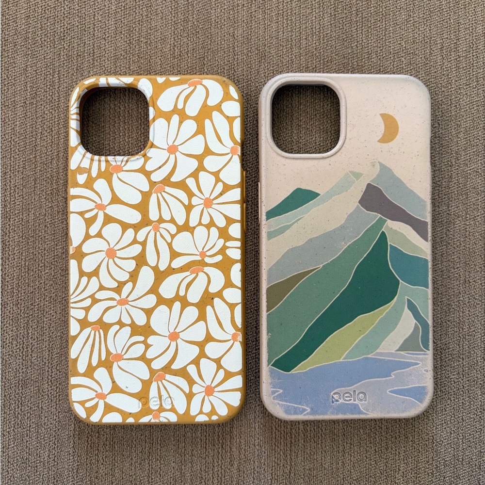 iPhone 13 Pela Cases- Floral and Mountain